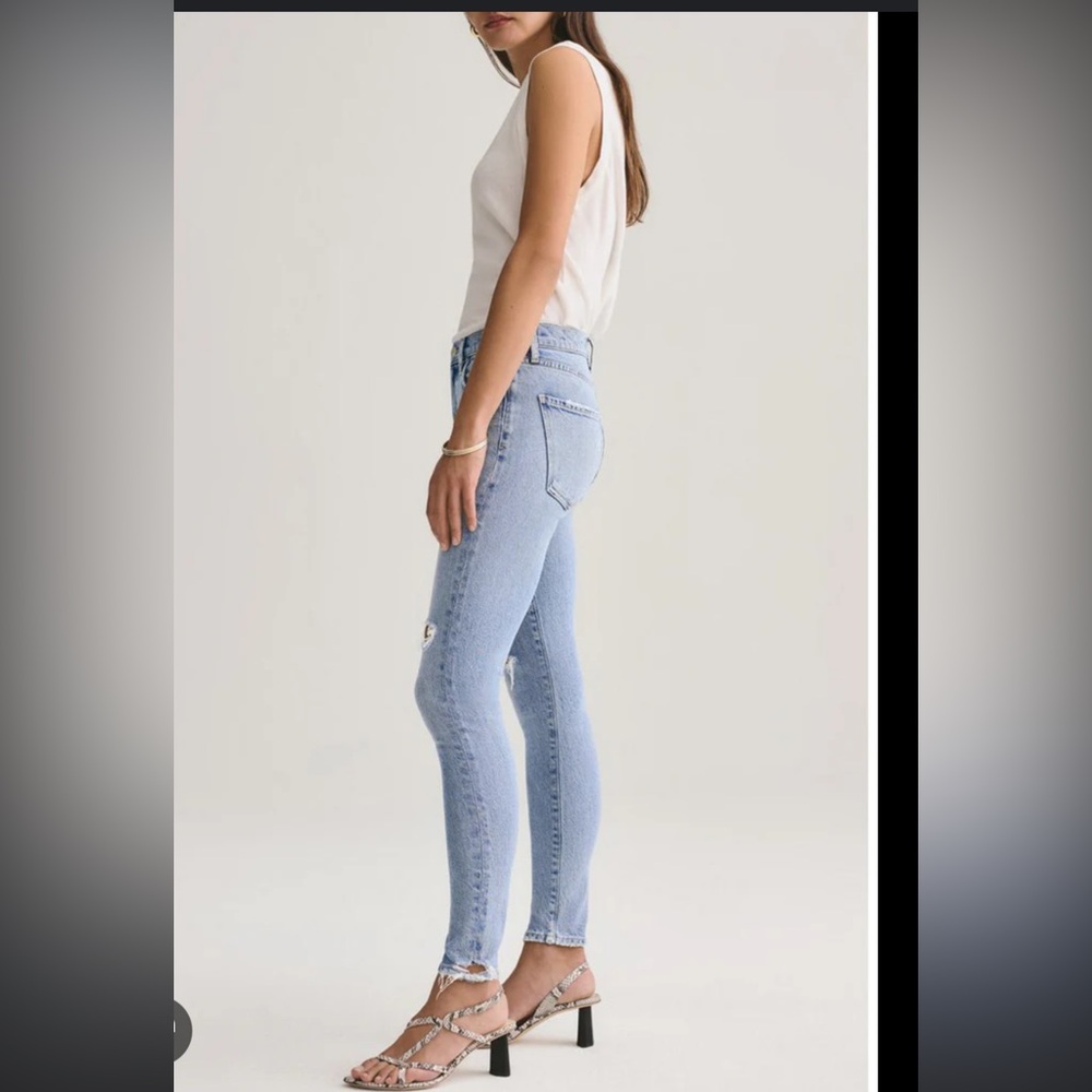 Agolde Blue Ankle Cropped Jeans Slim Fit